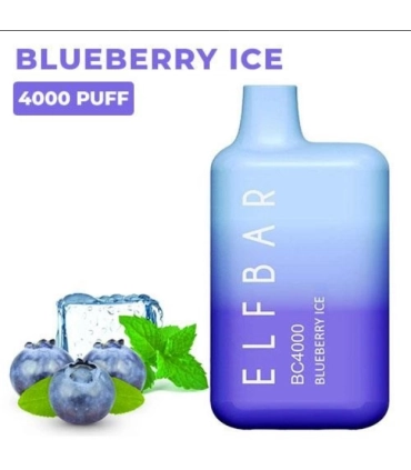 Одноразові сигарети Elf bar BC4000 Blueberry Ice, що перезаряджаються. оптом, Elf Bar Original , 8,70 $