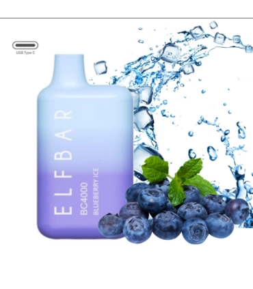 Одноразові сигарети Elf bar BC4000 Blueberry Ice, що перезаряджаються. оптом, Elf Bar Original , 8,70 $