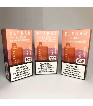 Одноразові цигарки, що перезаряджаються, Elf bar BC4000 Кола оптом, Elf Bar Original , 8,70 $
