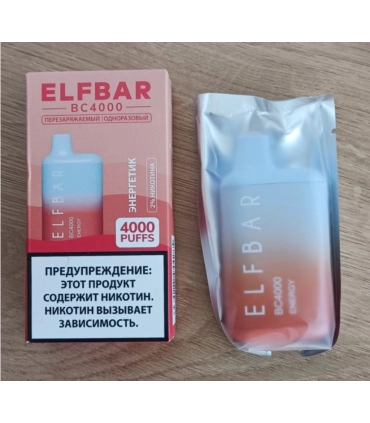 Одноразові цигарки, що перезаряджаються, Elf bar BC4000 Енергетик оптом, Elf Bar Original , 8,70 $