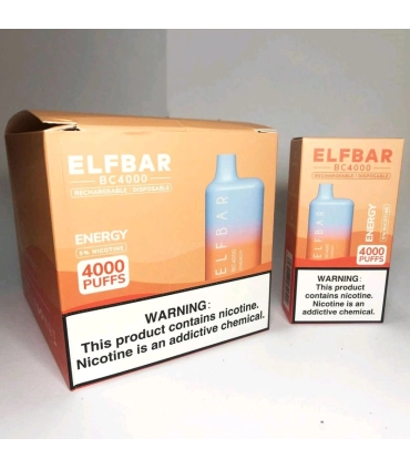 Одноразові цигарки, що перезаряджаються, Elf bar BC4000 Енергетик оптом, Elf Bar Original , 8,70 $