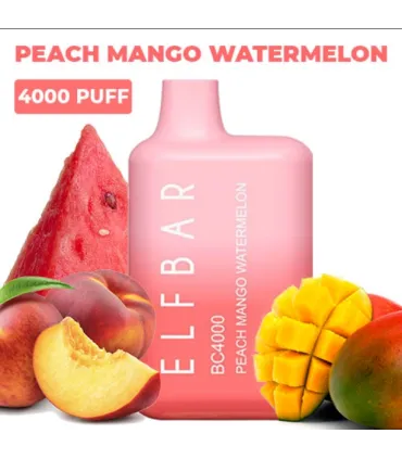 Перезаряжаемые одноразовые сигареты Elf bar BC4000 Манго Персик Арбуз оптом, Elf Bar Original , 8,70 $