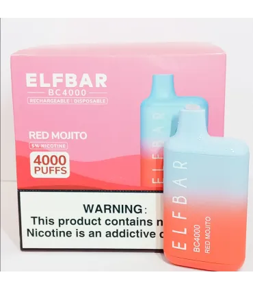 Перезаряжаемые одноразовые сигареты Elf bar BC4000 Красный Мохито оптом, Elf Bar Original , 8,70 $