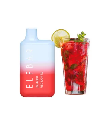 Перезаряжаемые одноразовые сигареты Elf bar BC4000 Красный Мохито оптом, Elf Bar Original , 8,70 $