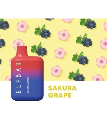 Одноразові цигарки, що перезаряджаються, Elf bar BC4000 Сакура Виноград оптом, Elf Bar Original , 8,70 $