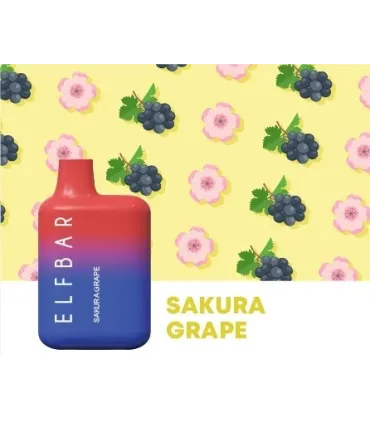 Перезаряжаемые одноразовые сигареты Elf bar BC4000 Сакура Виноград оптом, Elf Bar Original , 8,70 $