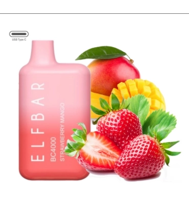 Электронные одноразовые сигареты Elf bar BC4000 Манго Клубника оптом, Elf Bar Original , 8,70 $