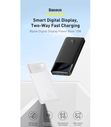 Power bank зі швидкою зарядкою 15W 10000 mAh Baseus Bipow PPBD10 оптом, Baseus , 16,50 $
