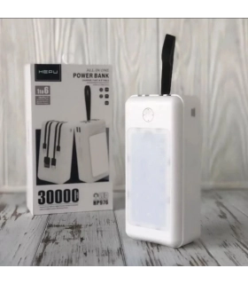 Потужний акумулятор Power bank 30 000 mAh HEPU HP976 з ліхтариком оптом, HEPU , 31,00 $