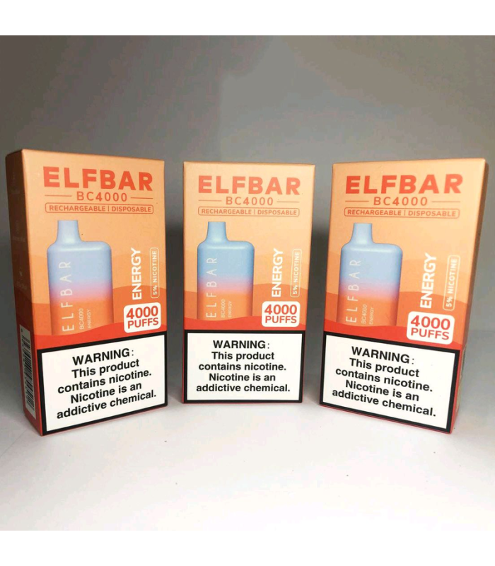 Одноразові цигарки, що перезаряджаються, Elf bar BC4000 Енергетик