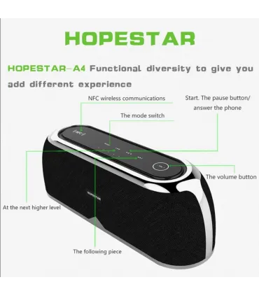 Домашняя блютуз колонка HopeStar A4 Green оптом, Hopestar , 33,00 $