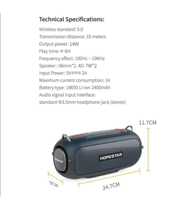 Бездротові колонки HOPESTAR A41 Green оптом, Hopestar , 22,50 $