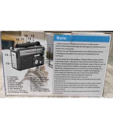 Радиоколонка GOLON RX-381 с фонариком оптом, Golon , 8,40 $