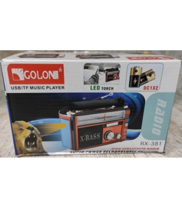 Радиоколонка GOLON RX-381 с фонариком оптом, Golon , 8,40 $