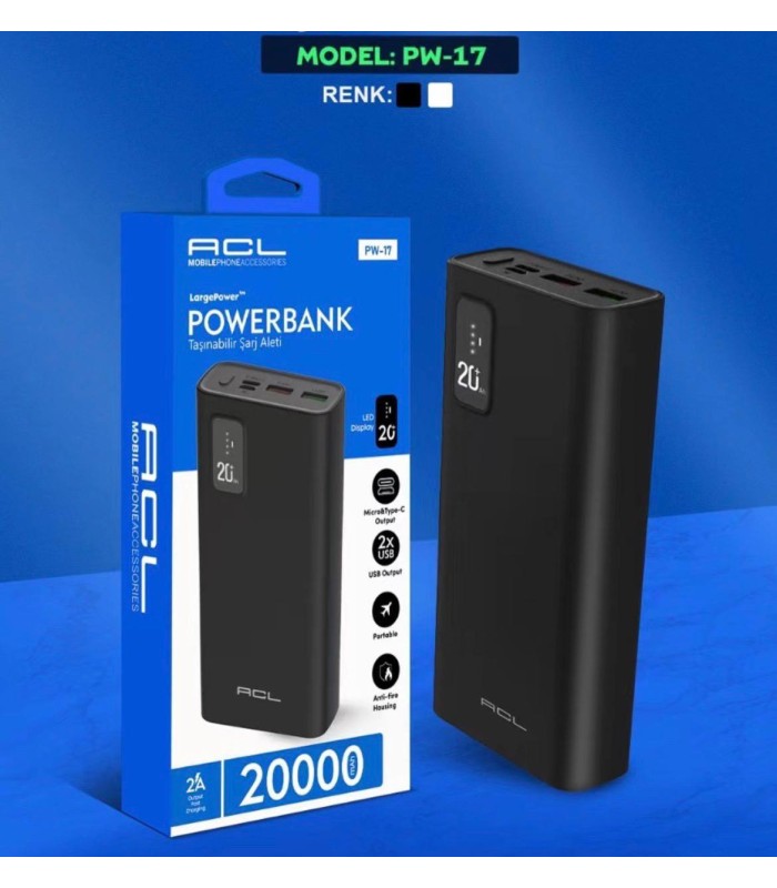 Универсальный аккумулятор Powerbank ACL PW-17 20000 mAh купить