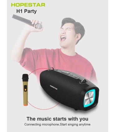 Колонка Bluetooth HOPESTAR H1 Party з мікрофоном та зарядкою 15V/3A оптом, Hopestar , 65,00 $