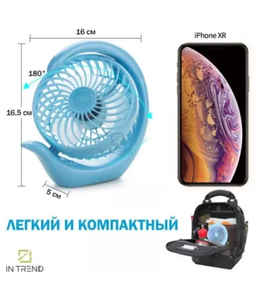 Портативний акумуляторний вентилятор Mini Fan 180 ° SQ-2021 оптом, DianDi , 4,00 $