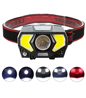 Налобний ліхтарик W-7707 XPG+2 COB (red/blue) оптом, Cope , 5,30 $