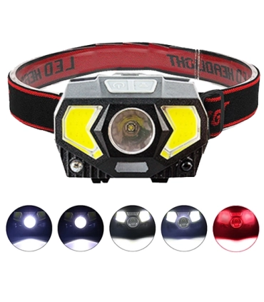 Налобний ліхтарик W-7707 XPG+2 COB (red/blue) оптом, Cope , 5,30 $