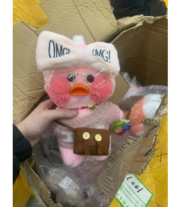 М'яка іграшка Качка в окулярах ЛаЛаФанФан Дак LaLafanfan оптом, TV Shop , 4,50 $