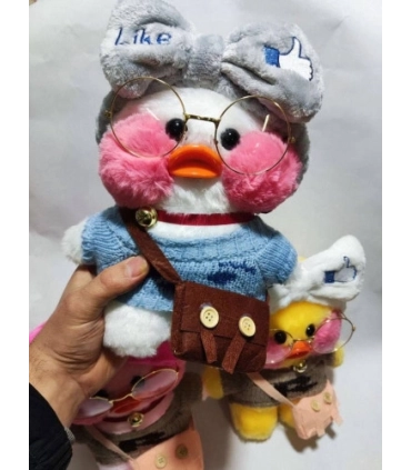 М'яка іграшка Качка в окулярах ЛаЛаФанФан Дак LaLafanfan оптом, TV Shop , 4,50 $