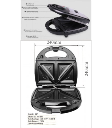 Сендвіч-гриль з вафельницею DSP 3 в 1 KC 1049 оптом, DSP , 19,00 $