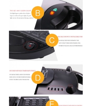 Сендвіч-гриль з вафельницею DSP 3 в 1 KC 1049 оптом, DSP , 19,00 $