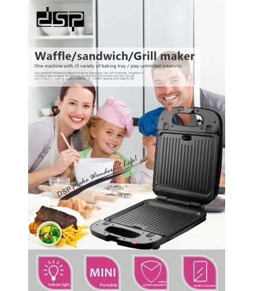 Сендвічка гриль 1200 Вт DSP 3 в 1 KC1051 оптом, DSP , 33,00 $