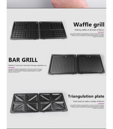 Сендвічка гриль 1200 Вт DSP 3 в 1 KC1051 оптом, DSP , 33,00 $